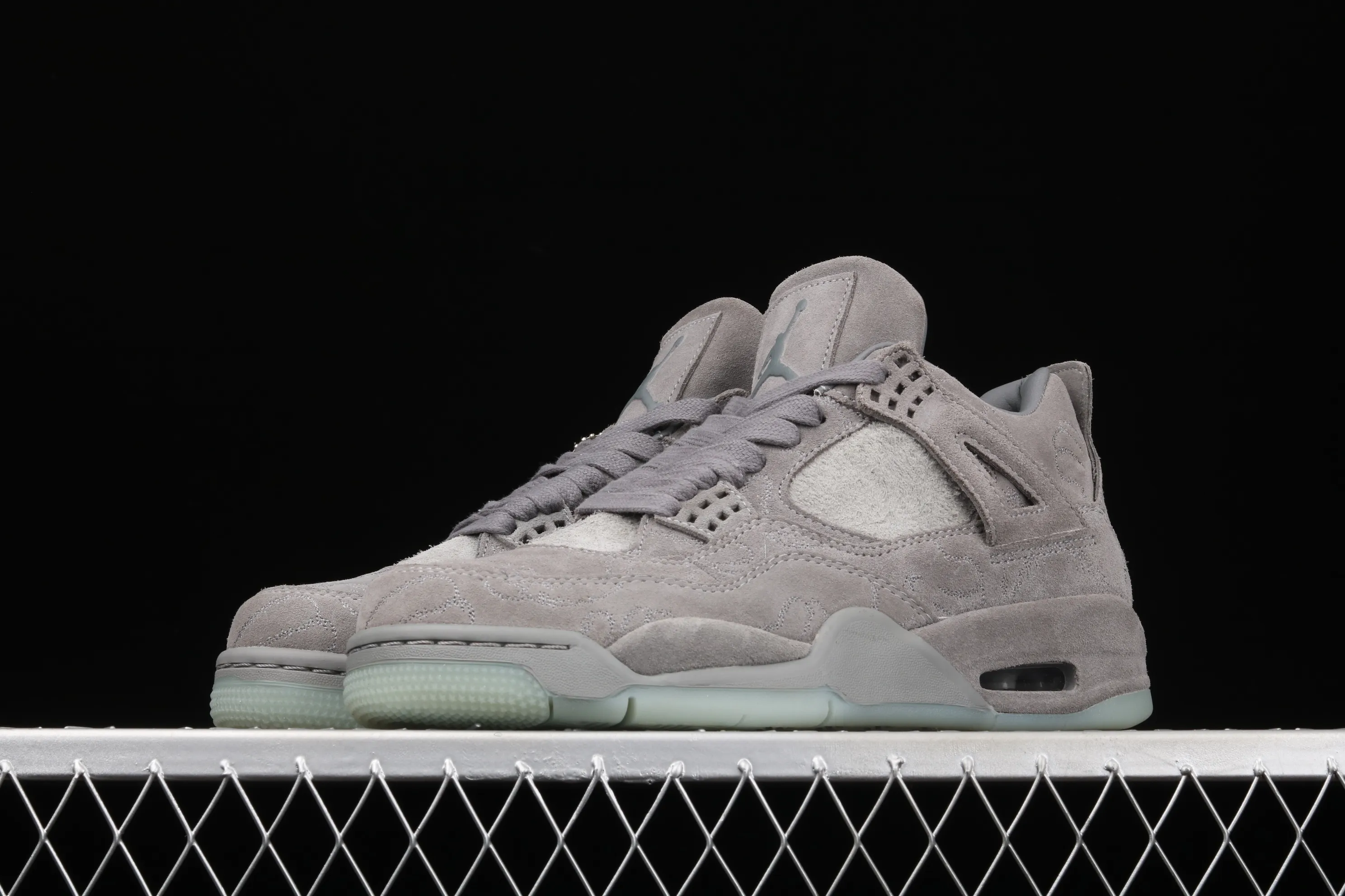 All categories Air Jordan Jordan series basketball shoes Air Jordan 4 Pure original Air Jordan 4 Cool Gray AJ4 Joe 4 cool gray suede luminous bottom basketball shoes 930155-003